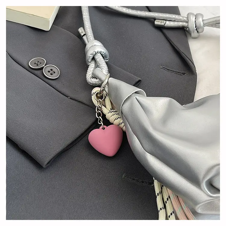 Crescent Dumpling Bag Silver Yellow White Crossbody Commute — feature 30