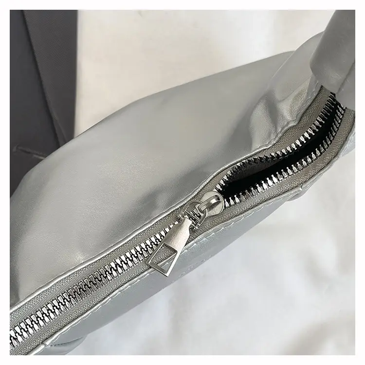 Crescent Dumpling Bag Silver Yellow White Crossbody Commute — feature 32