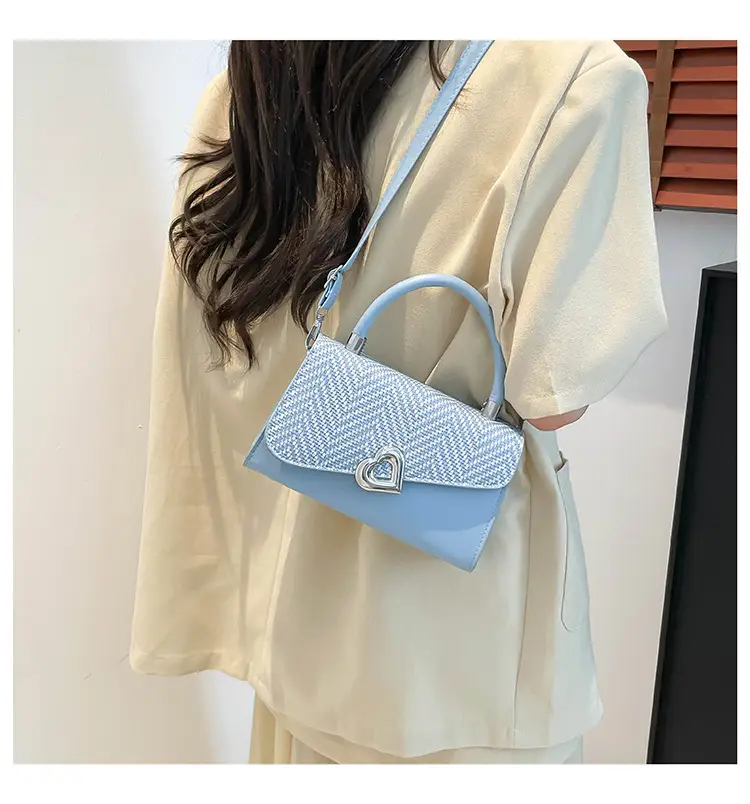2025 Summer Crossbody Bag Brown Beige Herringbone Design — feature 13