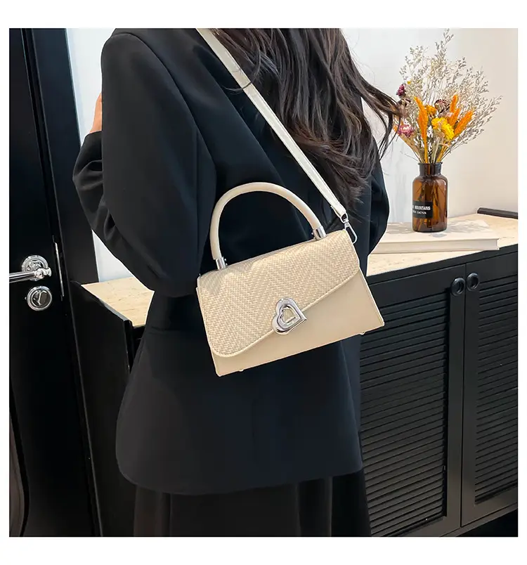 2025 Summer Crossbody Bag Brown Beige Herringbone Design — feature 17
