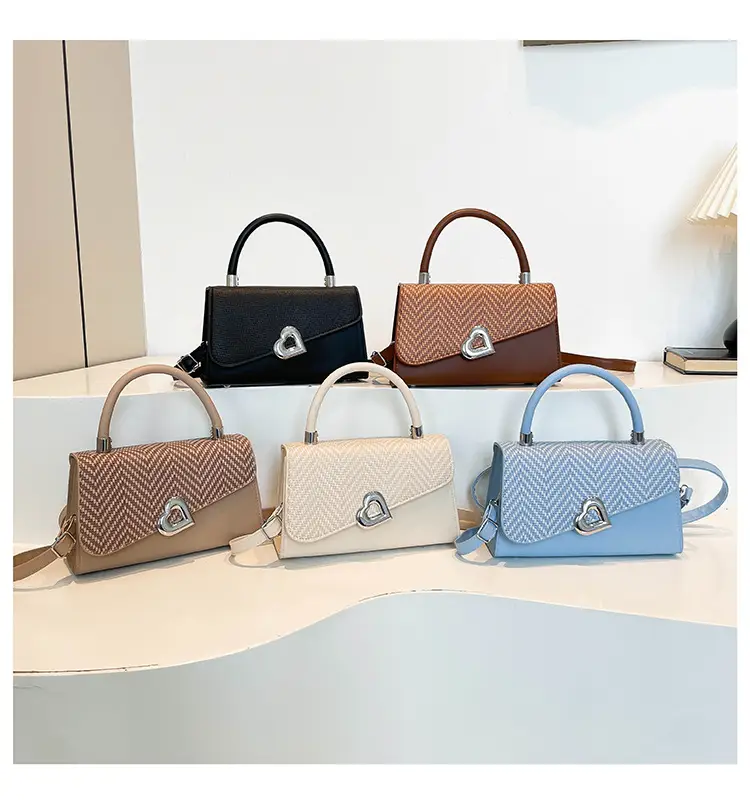 2025 Summer Crossbody Bag Brown Beige Herringbone Design — feature 20