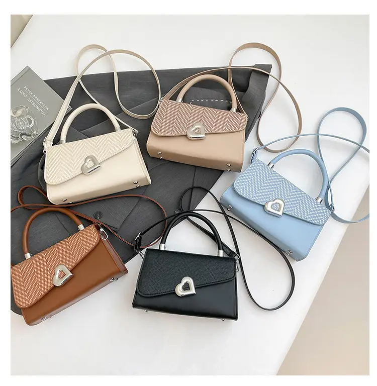 2025 Summer Crossbody Bag Brown Beige Herringbone Design — feature 9