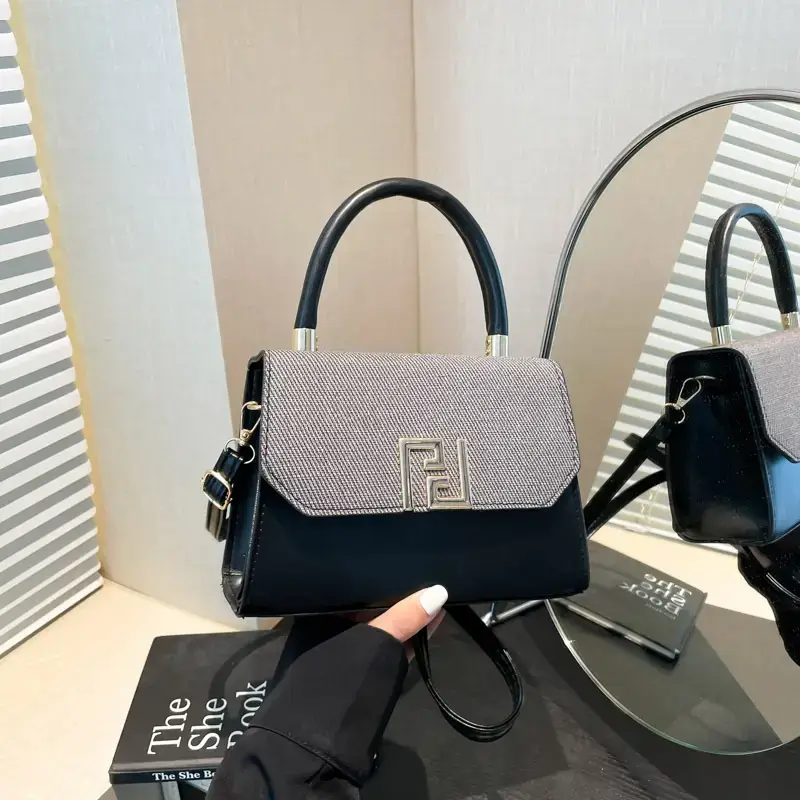 2025 Korean Style Women's Shoulder Bag White Blue - Image 9