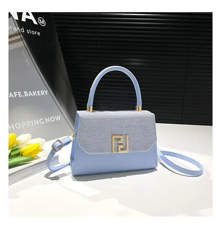 2025 Korean Style Women's Shoulder Bag White Blue — feature 27