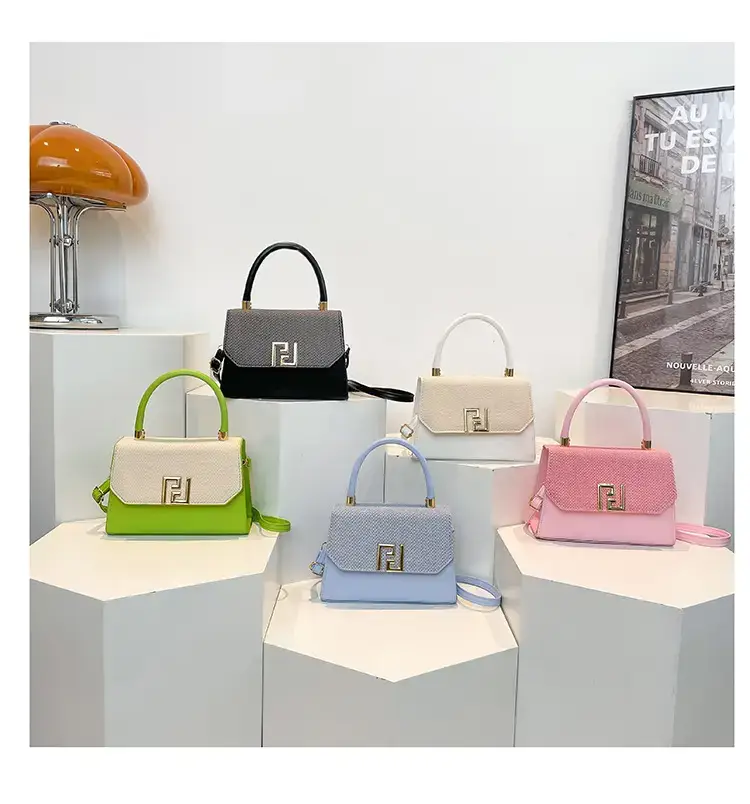 2025 Korean Style Women's Shoulder Bag White Blue — feature 29