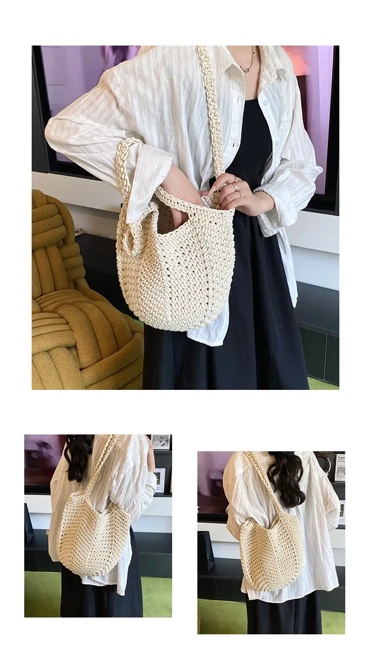 Retro Korean Tote Bag Women 2025 Summer Casual Shoulder Bag — feature 11