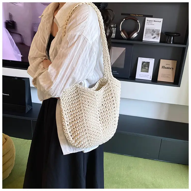 Retro Korean Tote Bag Women 2025 Summer Casual Shoulder Bag — feature 13