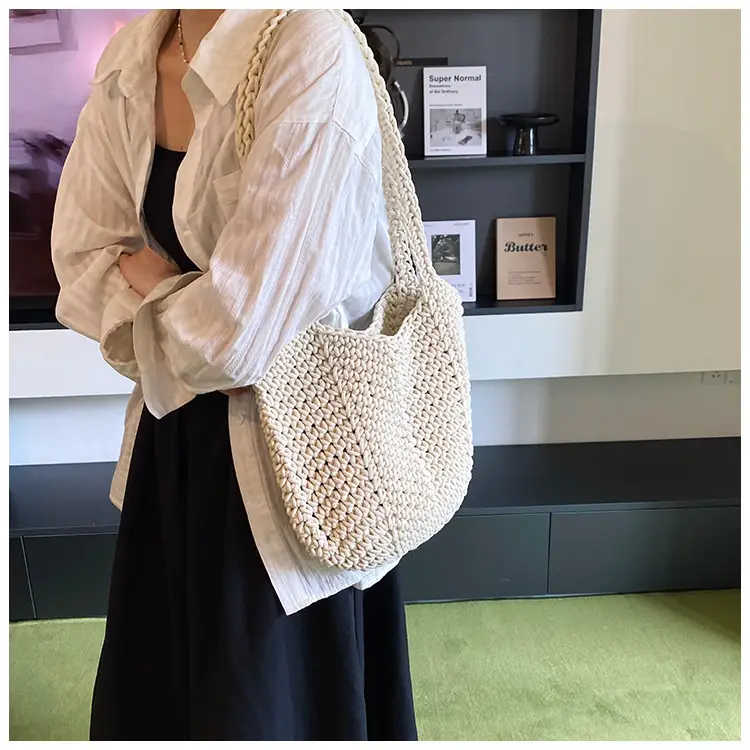 Retro Korean Tote Bag Women 2025 Summer Casual Shoulder Bag — feature 14