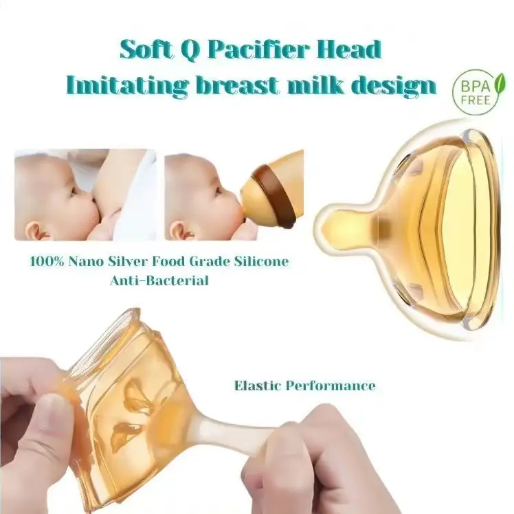 Cross-Border Baby Silicone Bottle Baby Bottle Liquid Silicone Imitation Breast Milk Real-Feel Baby Bottle — feature 4