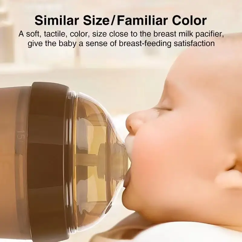 Cross-Border Baby Silicone Bottle Baby Bottle Liquid Silicone Imitation Breast Milk Real-Feel Baby Bottle — feature 6