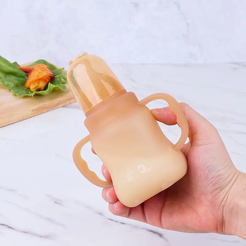 Cross-Border Baby Silicone Bottle Baby Bottle Liquid Silicone Imitation Breast Milk Real-Feel Baby Bottle
