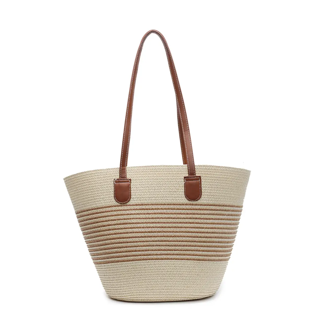 Japanese Straw Woven Beach Bag Large Capacity Women - Image 2