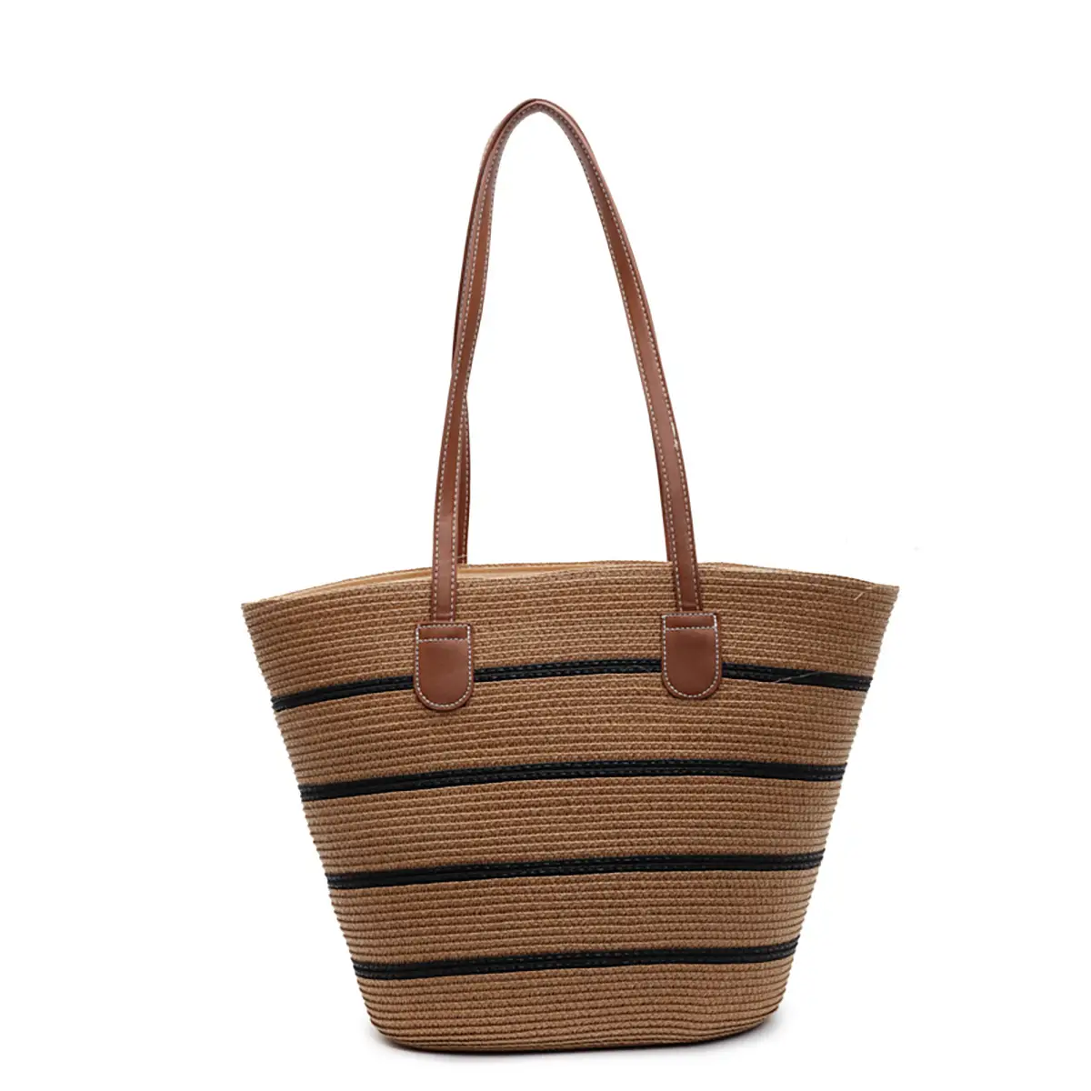 Japanese Straw Woven Beach Bag Large Capacity Women - Image 6