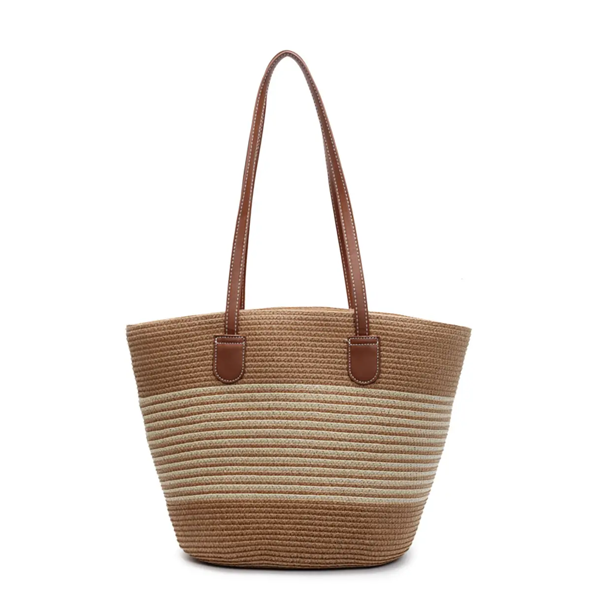 Japanese Straw Woven Beach Bag Large Capacity Women - Image 8