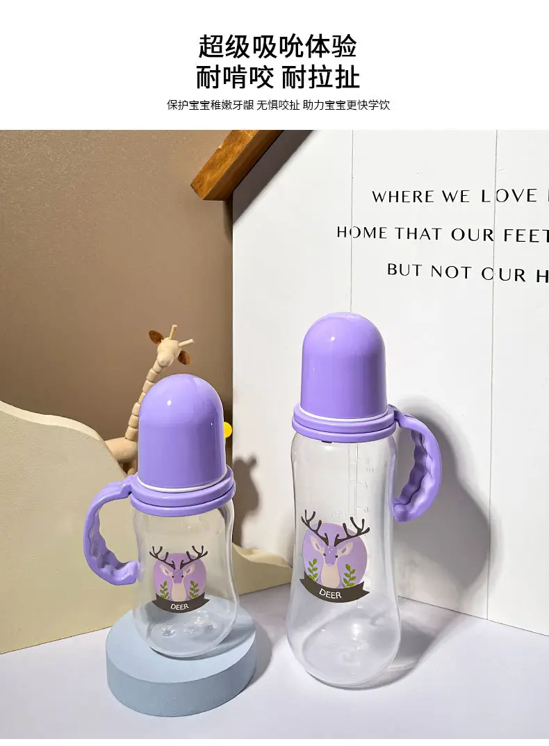 Factory Direct Sales Baby Pp Bottle Anti-Fall 0-1 to 3 Years Old Newborn Imitation Breast Milk Silicone Pacifier Baby Drinking Cup — feature 6