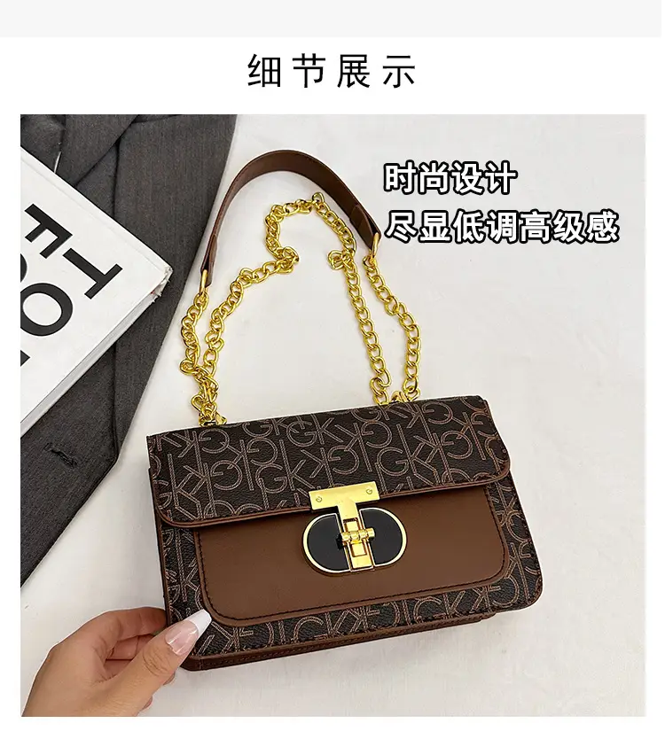 Korean Style Women's Crossbody Bag White Grey Chain — feature 3