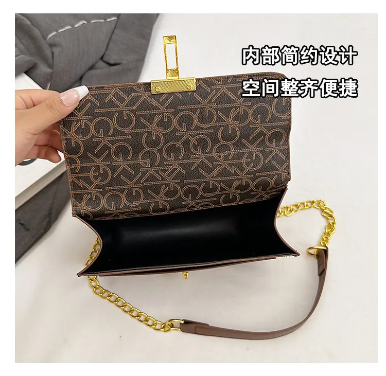 Korean Style Women's Crossbody Bag White Grey Chain — feature 8