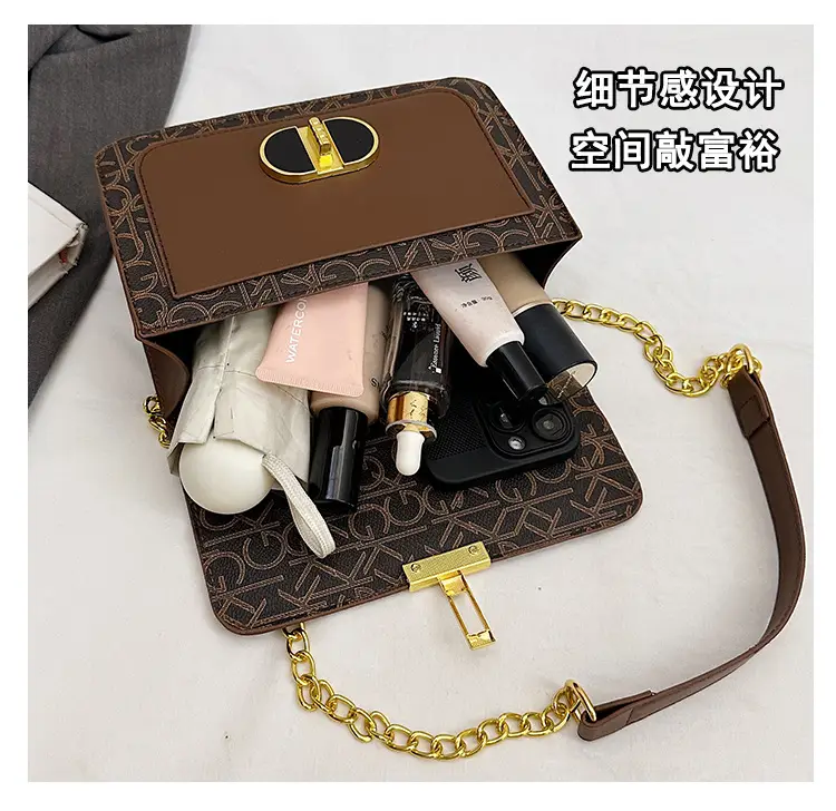 Korean Style Women's Crossbody Bag White Grey Chain — feature 9