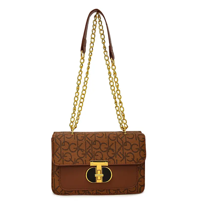 Korean Style Women's Crossbody Bag White Grey Chain