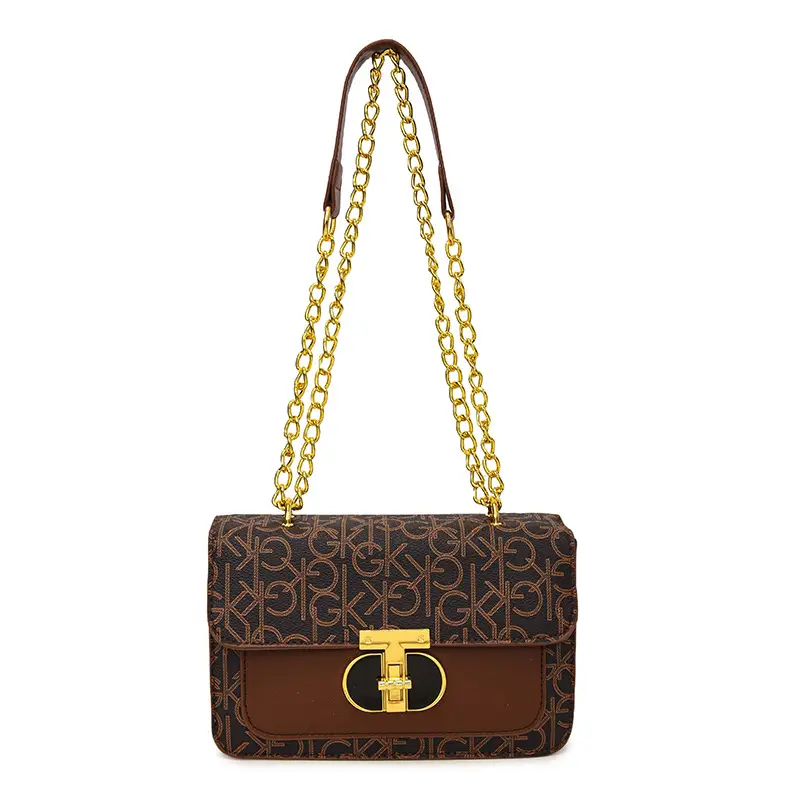 Korean Style Women's Crossbody Bag White Grey Chain