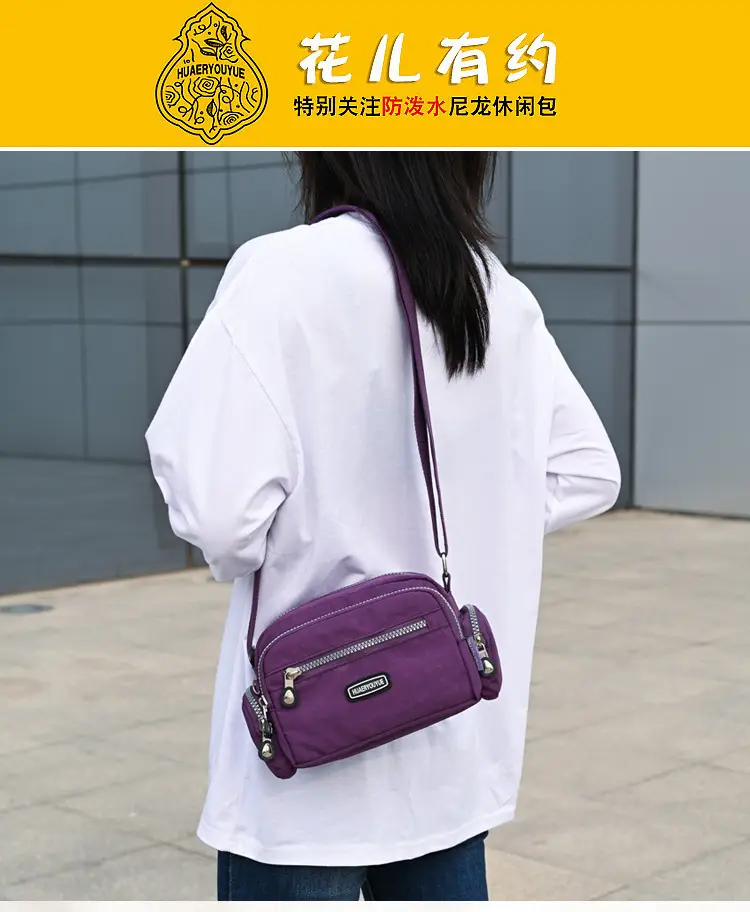 Purple Waterproof Crossbody Bag for Women — feature 1
