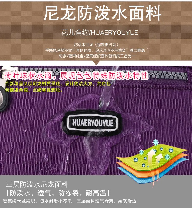 Purple Waterproof Crossbody Bag for Women — feature 5