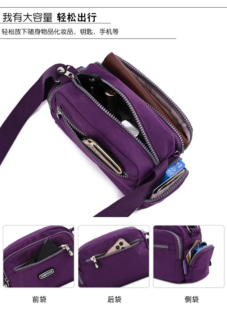 Purple Waterproof Crossbody Bag for Women — feature 7