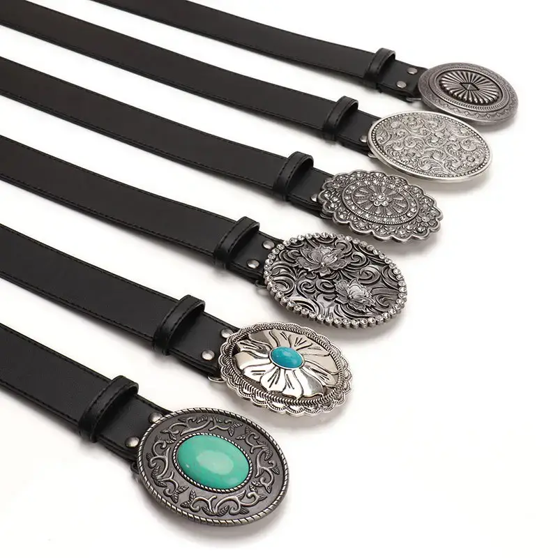 Black Cross-Belt with Gemstone Decor for Women - Image 7