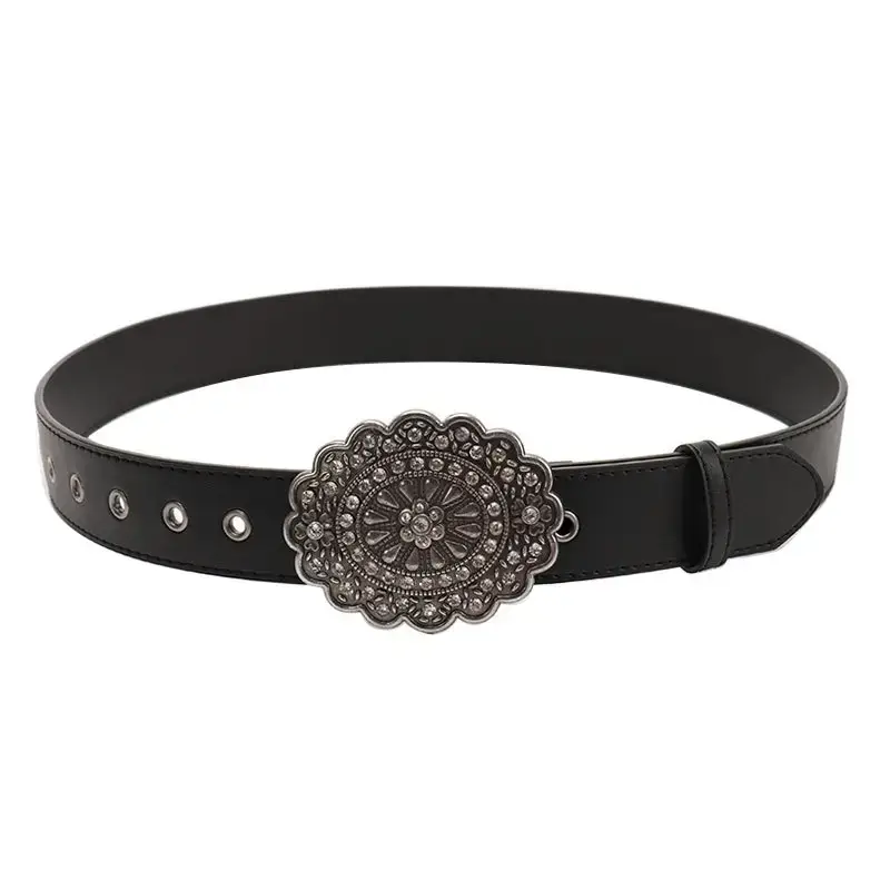 Black Cross-Belt with Gemstone Decor for Women - Image 10
