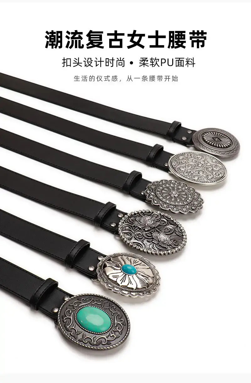 Black Cross-Belt with Gemstone Decor for Women — feature 10