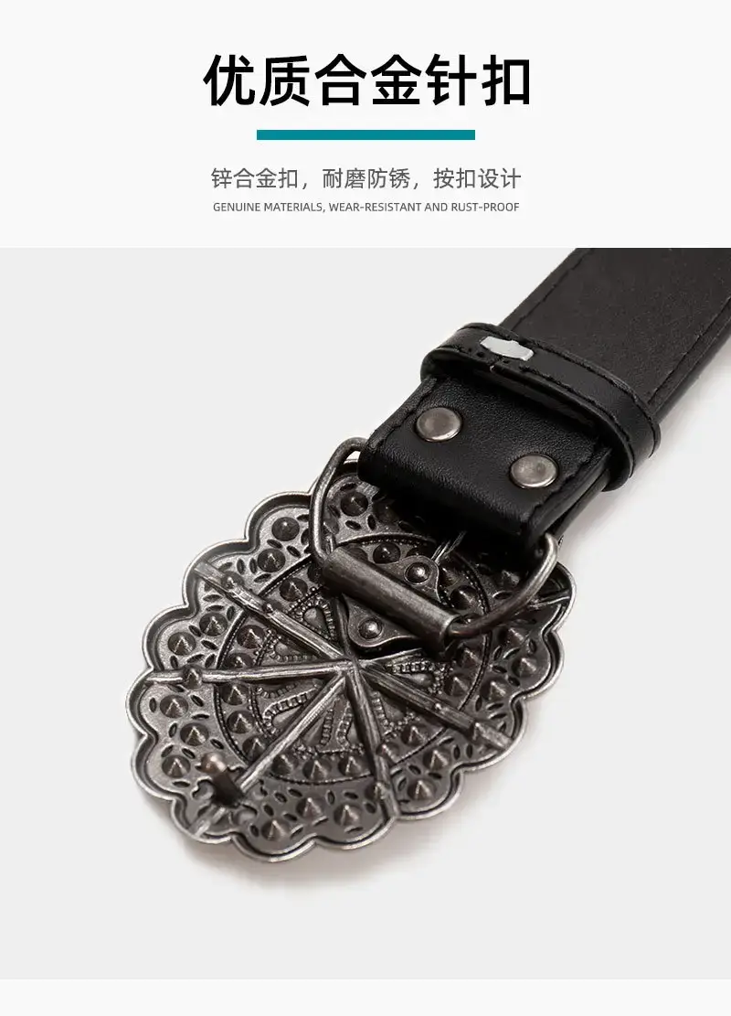 Black Cross-Belt with Gemstone Decor for Women — feature 14