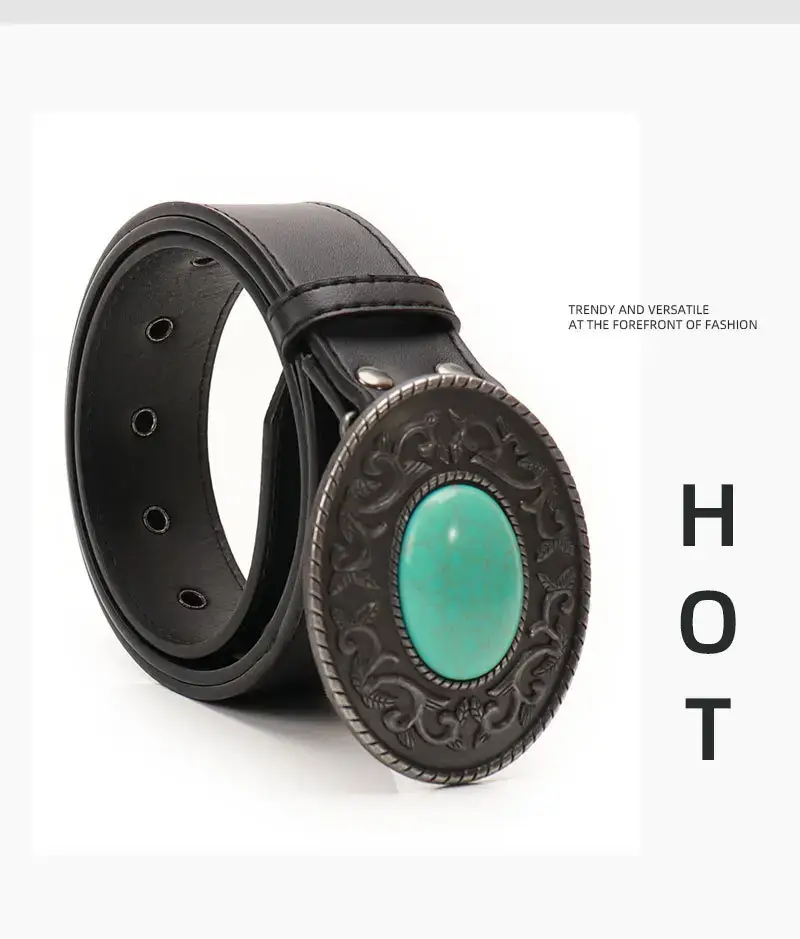 Black Cross-Belt with Gemstone Decor for Women — feature 20