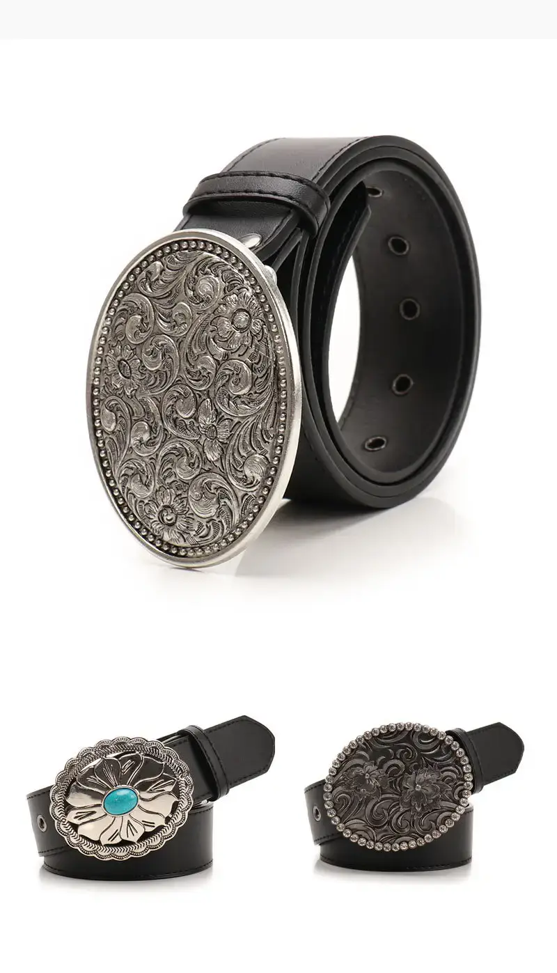 Black Cross-Belt with Gemstone Decor for Women — feature 24