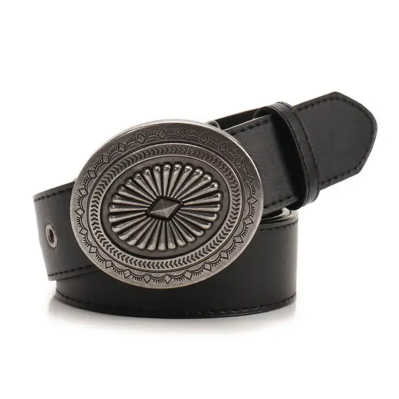 Black Cross-Belt with Gemstone Decor for Women - Image 3