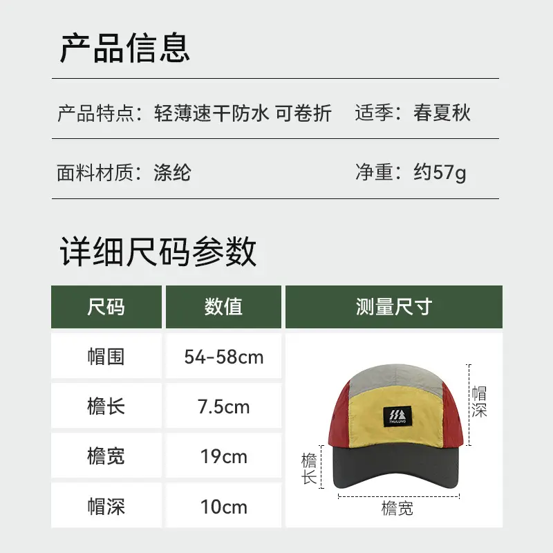 Outdoor Thinline Blue Green Cap Summer Sunshade - Image 5