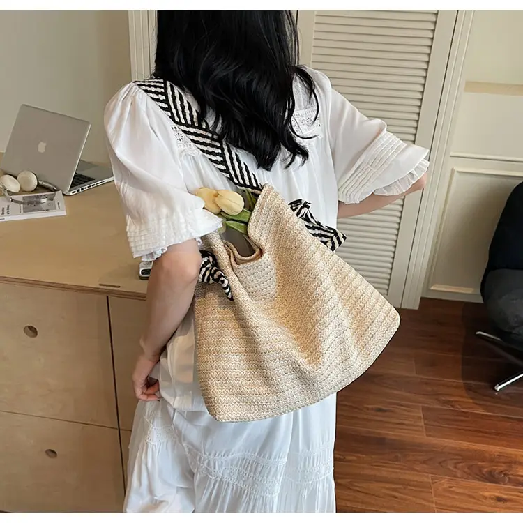 Multi Color Straw Shoulder Bag Large Capacity — feature 16