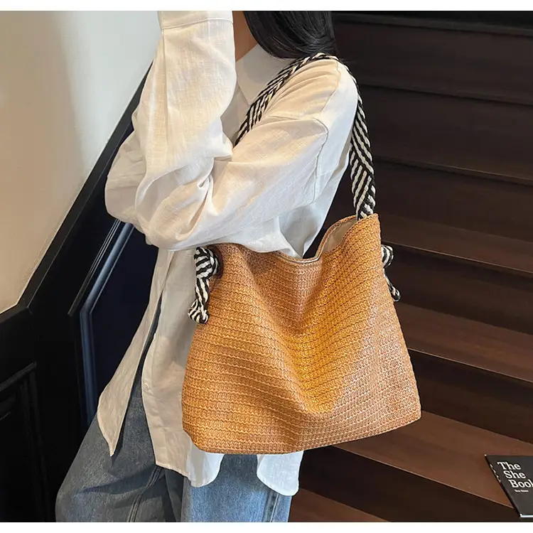 Multi Color Straw Shoulder Bag Large Capacity — feature 19