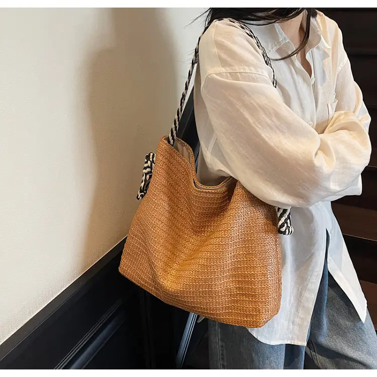 Multi Color Straw Shoulder Bag Large Capacity — feature 21