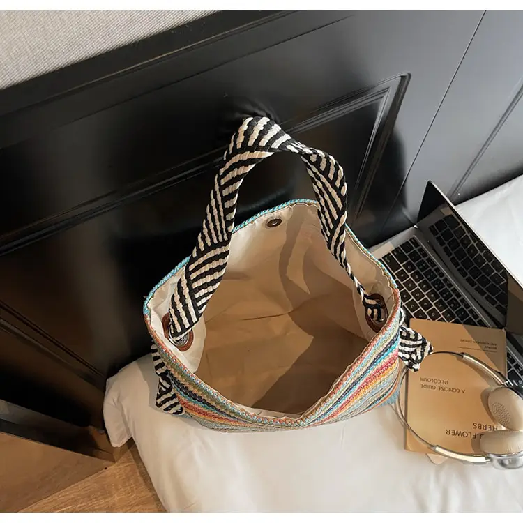 Multi Color Straw Shoulder Bag Large Capacity — feature 23