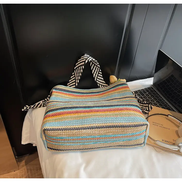 Multi Color Straw Shoulder Bag Large Capacity — feature 24