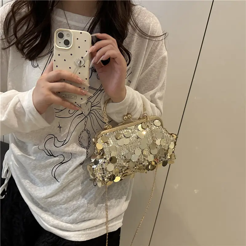 2025 Black Sequin Crossbody Bag for Women - Image 6