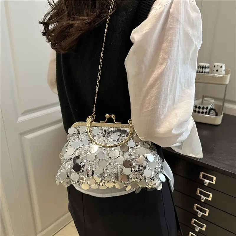 2025 Black Sequin Crossbody Bag for Women - Image 7