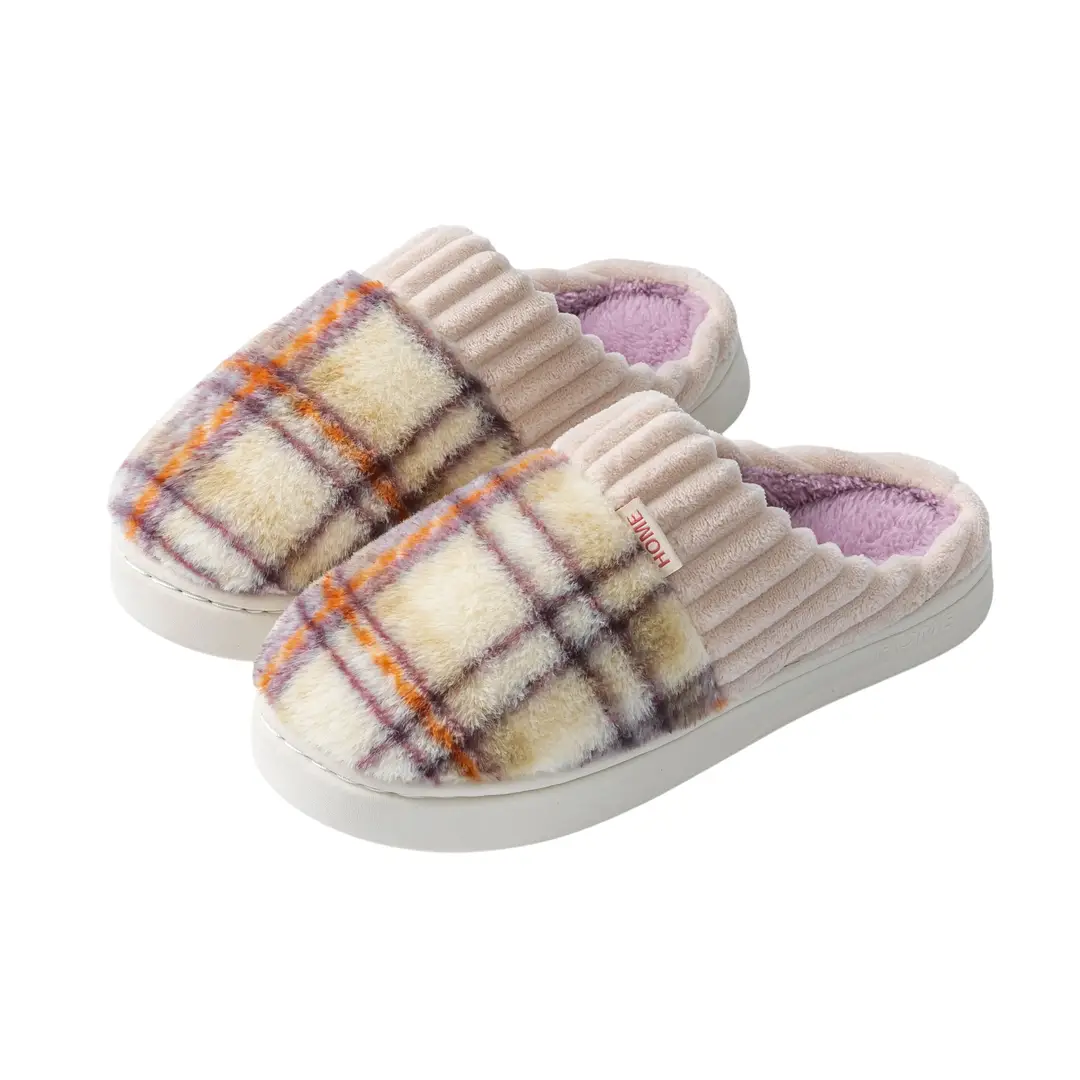 Women's Cotton Slippers for Autumn and Winter, Couple's Thick-Soled, Fleece-Lined, Wear-Resistant Home Slippers for Bedroom, Warm and Comfortable Maternity Slippers for Men - Image 10
