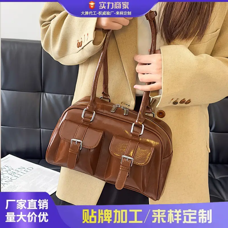 Women Retro Leather Shoulder Bag Brown 2025 - Image 10