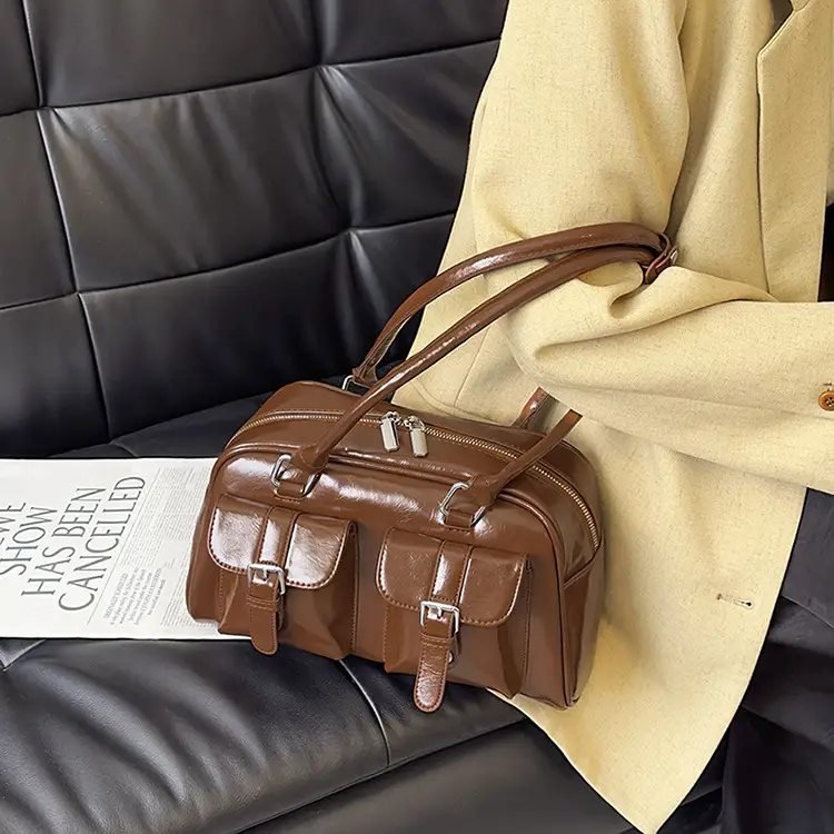 Women Retro Leather Shoulder Bag Brown 2025 — feature 12