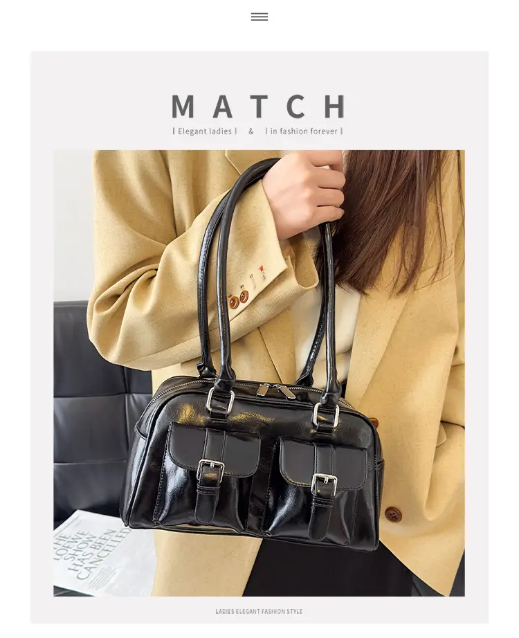 Women Retro Leather Shoulder Bag Brown 2025 — feature 3