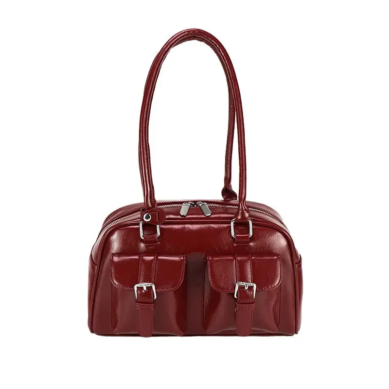 Women Retro Leather Shoulder Bag Brown 2025 - Image 9