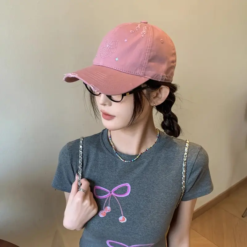 2025 Bow Knot Diamond Cap Small Fresh — feature 2