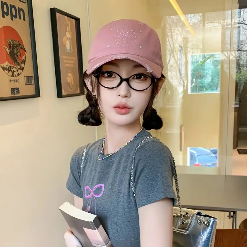 2025 Bow Knot Diamond Cap Small Fresh — feature 4