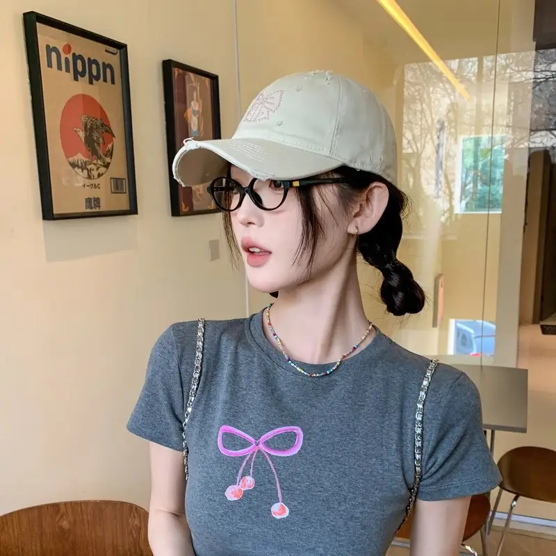 2025 Bow Knot Diamond Cap Small Fresh — feature 6